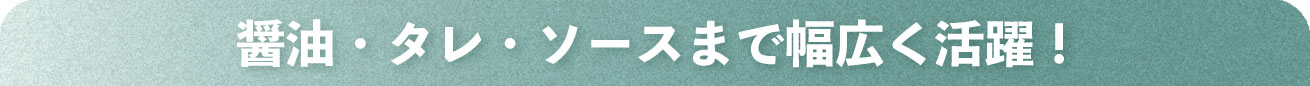 醤油タレソースまで幅広く